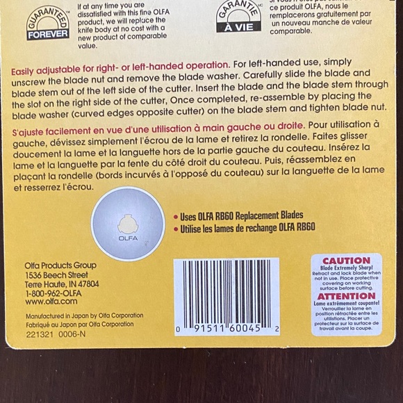 Olfa Rotary Cutter - Model RTY-3/DX - Picture 6 of 6